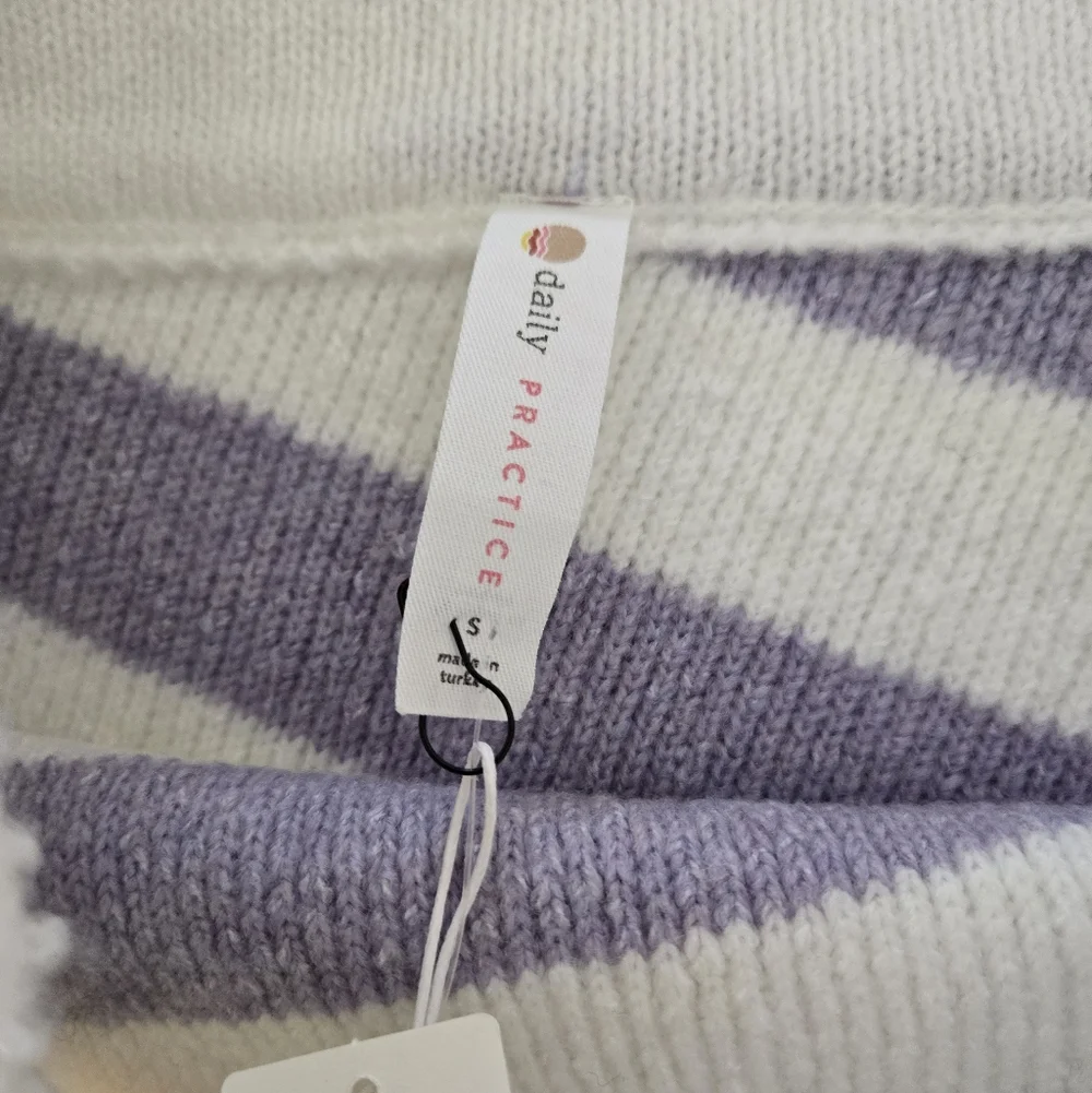 NWT Daily Practice Cozy Stripe Sweater Mini Skirt